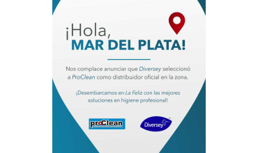 ProClean amplía su oferta con la distribución de productos Diversey en Mar del Plata